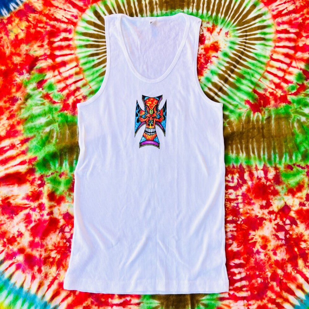 Vintage Y2k 2004 Tattoo Muscle Tank Wifepleaser